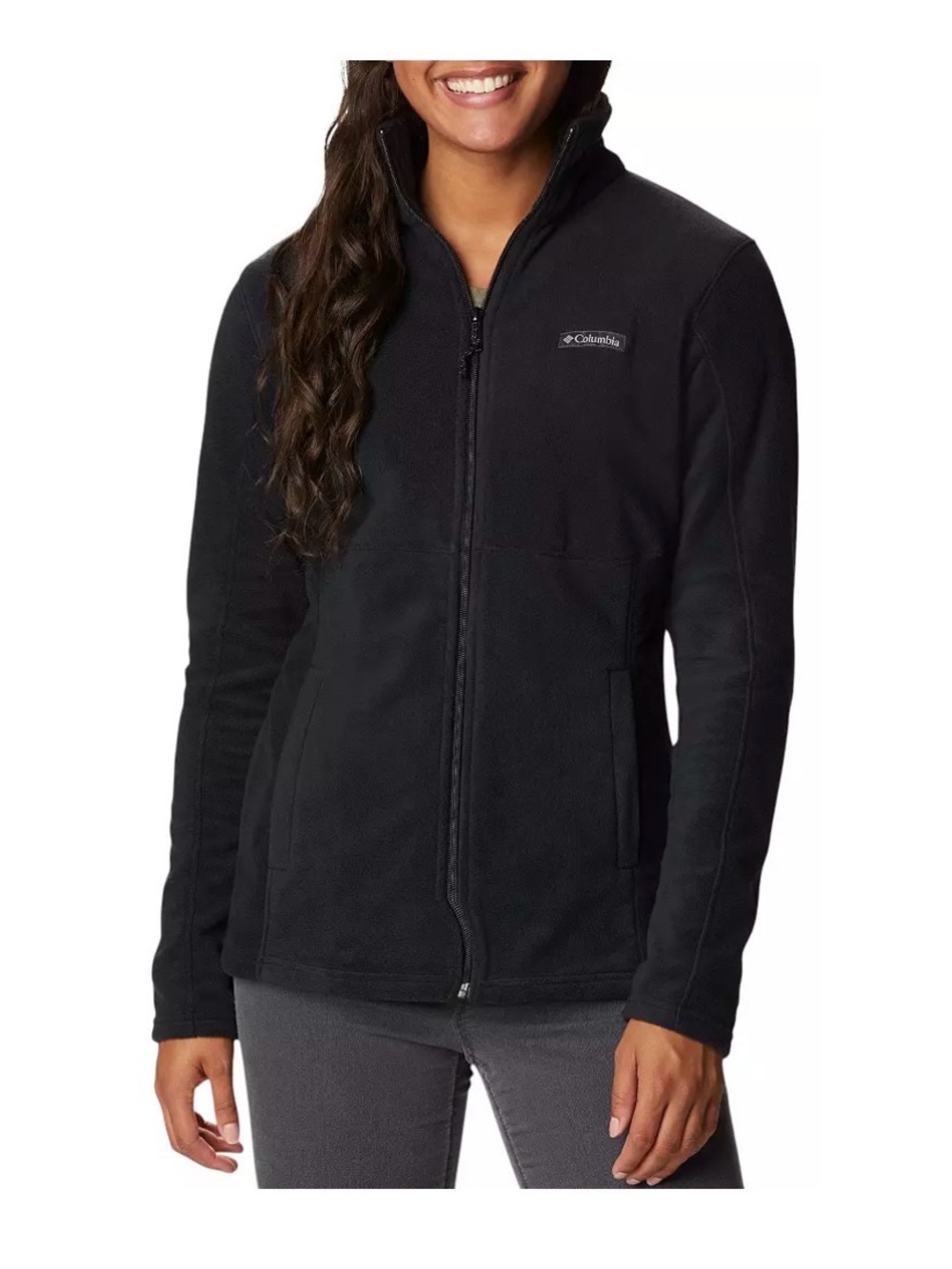 Columbia Black Full-Zip Fleece Jacket 1x